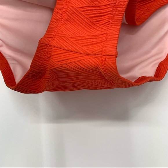 Shade & Shore Deep Orange Swimsuit Bikini Bottoms Low Coverage Cheeky New Nwt - Picture 6 of 16